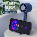 Buy 1 take 1 Mini Portable Handheld Electric Fan Turbo Hurricane 2000mAh 3 speed with Mobile Phone Holder Base T10. 