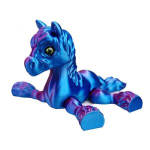 Articulated Rainbow Horse 3D Printing Home Decors Craft With Movable and Tail For Children And Collectors Gift