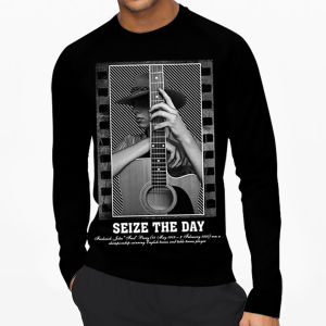 SEIZE GUITAR | Kaos Lengan Panjang Pria & Wanita | Distro | Sablon | Murah | Produk Lokal | CIAO.ID