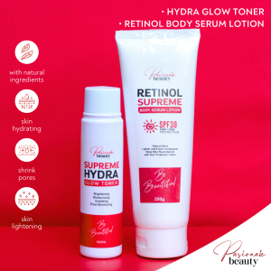 Pasionate Beauty (COMBO Q) - Hydra Glow Toner and Retinol Body Serum Lotion