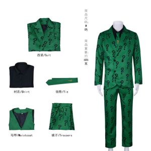 BFX 1966 Năm TV Phiên Bản Riddler Gotham cos Bộ vest dấu hỏi phong cách đồng nhân cos Có đầy đủ bộ trong kho