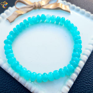 Collection Grade Icy Amazonite Abacus Bracelet