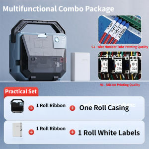 NIIMBOT C1 Bluetooth 300DPI Wire Label Printer for PVC Sleeves Pipe Numbers and Heat-Shrink Cable Markers
