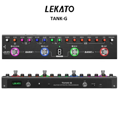 LEKATO Tank-G Efek Gitar Listrik Multi Effects Reverb Pedal Gitar Efek Multi