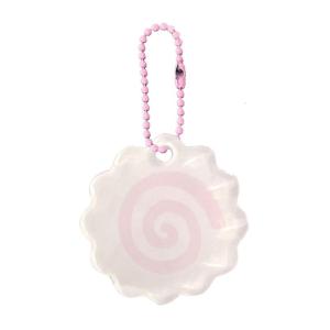 Mini Cute Acrylic Pink Squid Roll Charm Keychain Hanging Ornament Keyring Lovely Pendants for Purse Bag Backpack