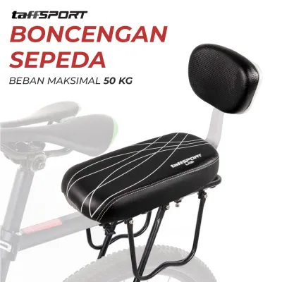 TaffSPORT Boncengan Belakang Sepeda Back Seat Bicycle Child Cushion - LX21 - Black/Black