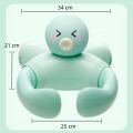 MiniJones Baby Standing Bath Support Wall-Mounted Bathtub Shower Stand for 9+ months Adjustable Height & Non-slip Mat. 