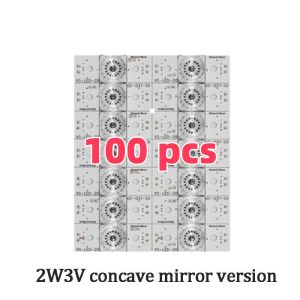 100pcs/Bag Aluminum Substrate 3V/6V LED Concave-Convex Mirror General-Purpose LCD TV Screen Backlight Strip Lamp Beads