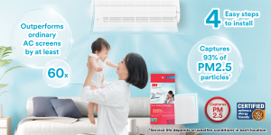 3M™ Air Cleaning Filter Dust Pollen & Allergen 22cm x 34cm 4 pcs/pack 22 x 34cm