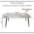 Belilah 1+8 Set Dining Table Premium Chair Meja Kerusi Makan Sintered Stone Table Cafe Restaurant. 
