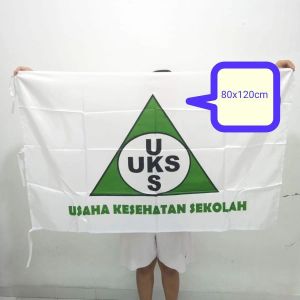 BENDERA UKS UKURAN 80 X 120 CM