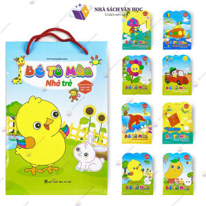 Sách - Bé Tô Màu Nhà Trẻ - Song Ngữ Anh Việt ( 8 Cuốn )