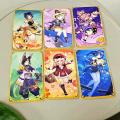 9*5cm TCG Cards Toy Genshin Impact Cyno Yoimiya Sangonomiya Cosplay Deck Board Game Character Card 65 Pcs Cards Collection. 