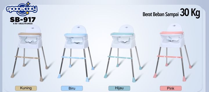 SpaceBaby SB 917 Baby Booster High Chair Kursi Makan Bayi Space