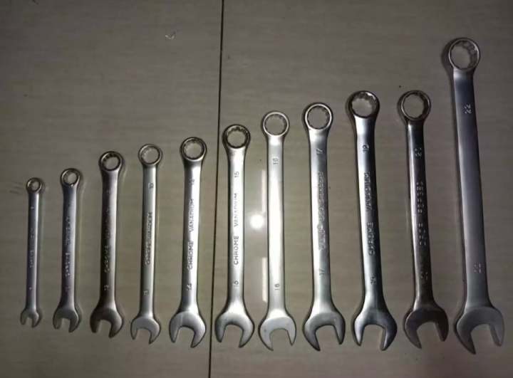 Chromium Vanadium Open-Ended Wrench ( Yabe ) " 8mm, 10mm, 12mm, 13mm, 14mm, 15mm, 16mm, 17mm, 19mm, 22mm, 24mm, 27mm "