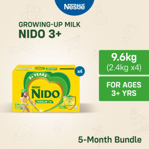 NIDO 3+ Growing-Up Milk Powder for Toddler Children 3+ Years Old 9.6kg (2.4kg x4)