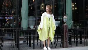 [Qiafa]Donglin Raincoat Women Men Waterproof Tent Rain Cover Wear Outdoors Hiking Rain Coat Poncho Jacket Cloak Capa De Chuva