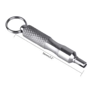 3PCS Universal Tire Repair Tool Stainless Steel Screwdriver for Car Bicycle Motorcycle Tyre Valve Core Remover Tool with Key Ring Tire Valve Wrench Tools