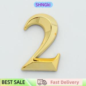 SHNGki 1pc Height 5cm Golden Home Sticker Address Door Label Gold Modern House Number