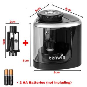 Rautan Pensil Listrik Otomatis Manual Baterai Elektrik Portebel Pencil Sharpener Rotary 6-8mm Untuk Alat Tulis Sekolah Kantor avvet