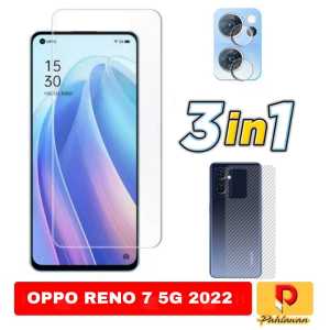 PROMO paket 3 in 1 Tempered Glass OPPO A78 4G / OPPO A78 5G / OPPO RENO 7 5G 2022 Anti Gores Kaca Clear