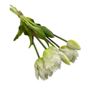 UMBRAULI 5pcs 5หัว ดอกทิวลิปนกแก้วเทียม สัมผัสได้จริง หรูหราสุดหรู ช่อดอกไม้ทิวลิปจำลอง ต้นไม้ปลอมปลอม งานทำมือ ดอกไม้ปลอม ตกแต่งบ้านห้องนั่งเล่น