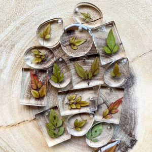 20 Pcs/Set Keychain Pendants with Hanging Hole Epoxy Resin Mold Water Drop Round Square Oval Resin Casting Molds