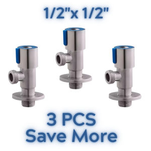304 Stainless Steel Angle Valve 1/2" One Way Two Way for Toilet Bidet Faucet Leak-Proof