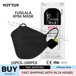YOTTOY 100Pcs KF94 Mask Dustproof Korea Made High-End 4-Layer Protective Antibacterial Safety High Efficiency Breathable Reusable