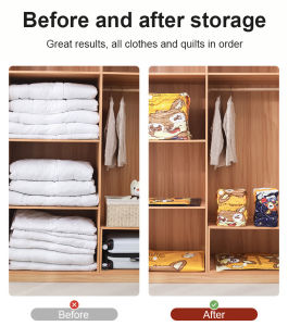 Storage Bag Cartoon Healthy and Odorless Vacuum Bag Reusable Protect Against Floods and Insects