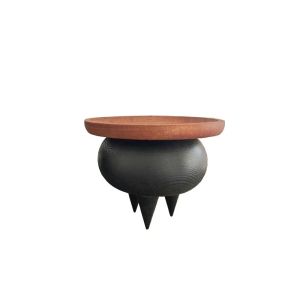 FFBH Nordic Wooden Vintage Round Tray Incense Burners Candle Perfume Incense Burners Creative Storage Tray Household Decoration 5B8Q6