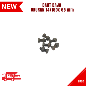 Produk Baut Baja Ukuran 14/150 x 65 mm Kuning Bahan Besi Mur Baja Universal 1 pcs Drat Kasar Universal