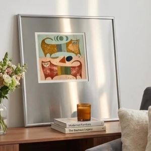 FFBH Minimalist Wall Decoration Painting Stainless Steel Metal Decorative Paintings Modern Living Room Decoration Luxury Wall Decor N7Y3P