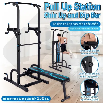 B&G Máy tập tổng hợp các cơ chính tay vai bụng- giàn xà đơn xà kép đa năng hot