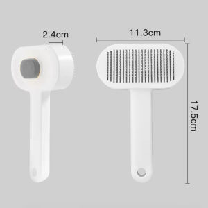 Pet Comb Dog Cat Hair Comb brush Pet Grooming Shedding comb Brush for Pet Self Cleaning Grooming Tool