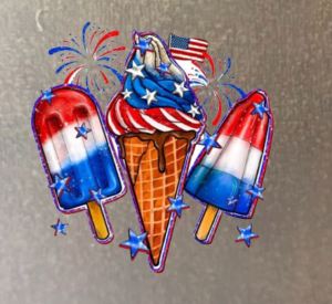 Hình ủi ép nhiệt-Sticker logo AMERICAN SUMMER-khuyến mãi -công nghệ in pet chuyển nhiệt- ủi trực tiếp lên vải áo rất đẹp-LUCK
