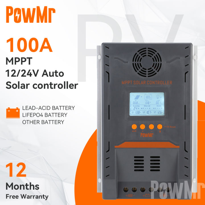 PowMr 100A MPPT Solar Charger Controller Max Pv Input 96Vdc and ...