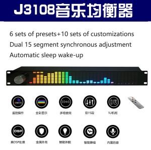 Professional 31 band music spectrum 15 band illusion digital equalizer stage KTV performance home bar with remote control