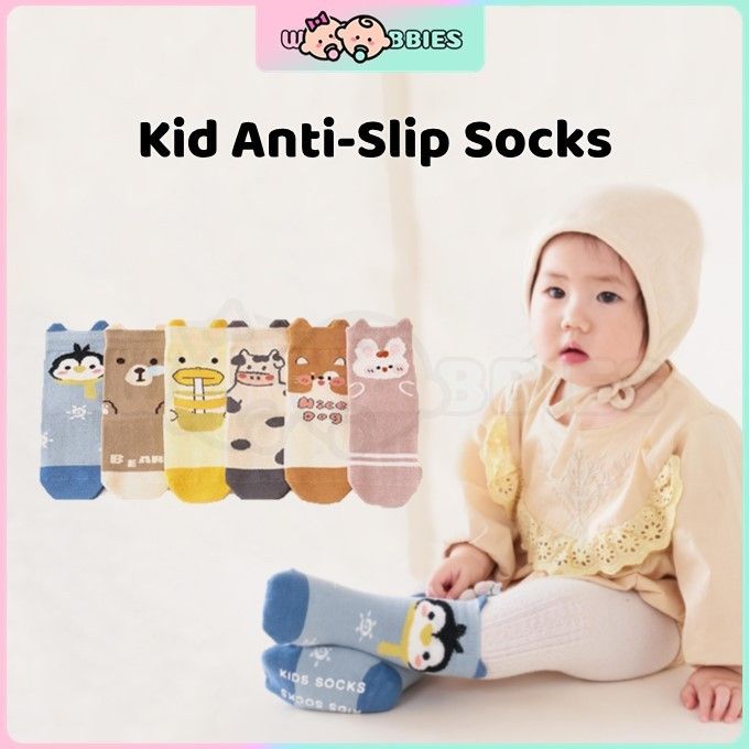 👶🏻Woobbies Baby Cartoon Cotton Anti Slip High Socks Baby Socks to ...