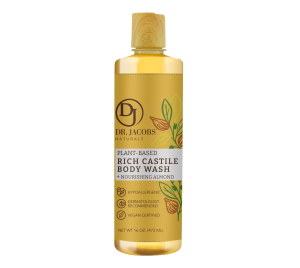 Dr. Jacobs Natural ALMOND CASTILE BODY WASH 16oz (473ml) - Made in USA - No artificial fragrances or dyes concentrated and biodegradable