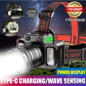 Zoom in/out Head Lamp Rechargeable Outdoor Camping Hiking Emergency Headlight Flashlight LED Torch Light Lampu Kepala
