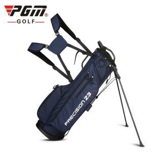 PGM 2KG Super Lightweight Portable Waterproof Golf Stand Bag with Rain Cover Can Hold A Full Golf Set of Club in Black Gray Blue Color Version QB074