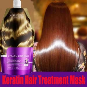 Kormesic Keratin Hair Mask with Moroccan Oil for Deep Nourishment and Strong Anti-Breaking Protection in a Portable Bag