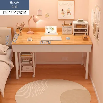 👨🏻‍🍳👩🏻‍🍳INS风格书桌 家用学习电脑桌 Meja Komputer Ringkas Gaya INS Serbaguna Modern Study Work Desk with Drawer Compact Minimalist