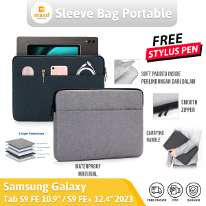 Case SAMSUNG Tab S9 FE 10.9" S9 FE+ 12.4 inch 2023 Tas Tablet Sleeve Pouch Bag Cover Handbag Casing Waterproof Tas Kerja Kantor Kuliah