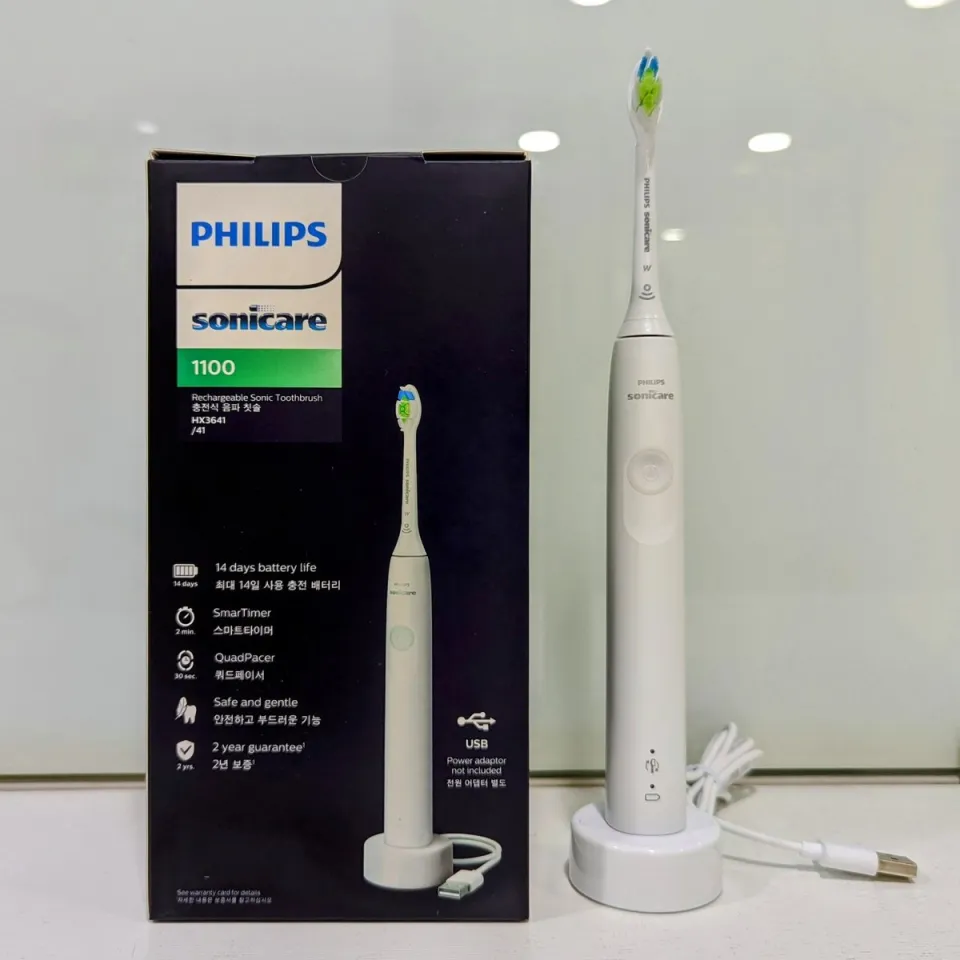 Bàn chải răng chạy điện Philips HX3641/41 Công nghệ điện sóng âm ...