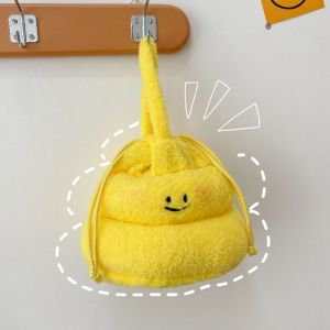 FGJEB ตุ๊กตาผ้าพลัฌ กระเป๋าถือแบบถือ Colth colth อุจจาระของอุจจาระ กระเป๋าทรงถัง การ์ตูนลายการ์ตูน กระเป๋าโท้ท สาวๆ