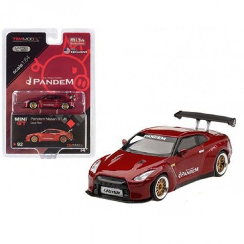 ミニカー minigt Pandem Nissan GT-R Lava Red MINI GT 92 Chase Pandem Nissan GT-R (R35) Lava Red GT Wing