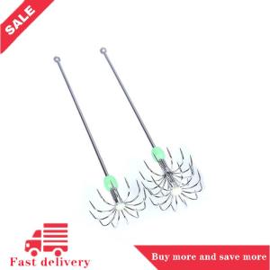 [COD]Flash Delivery Stainless Steel Double Layers Umbrella Hook Squid Octopus Fishing Jig Hooks