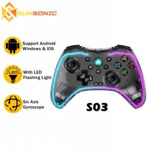 BSP S03 Transparent Wireless Bluetooth RGB Gaming Controller